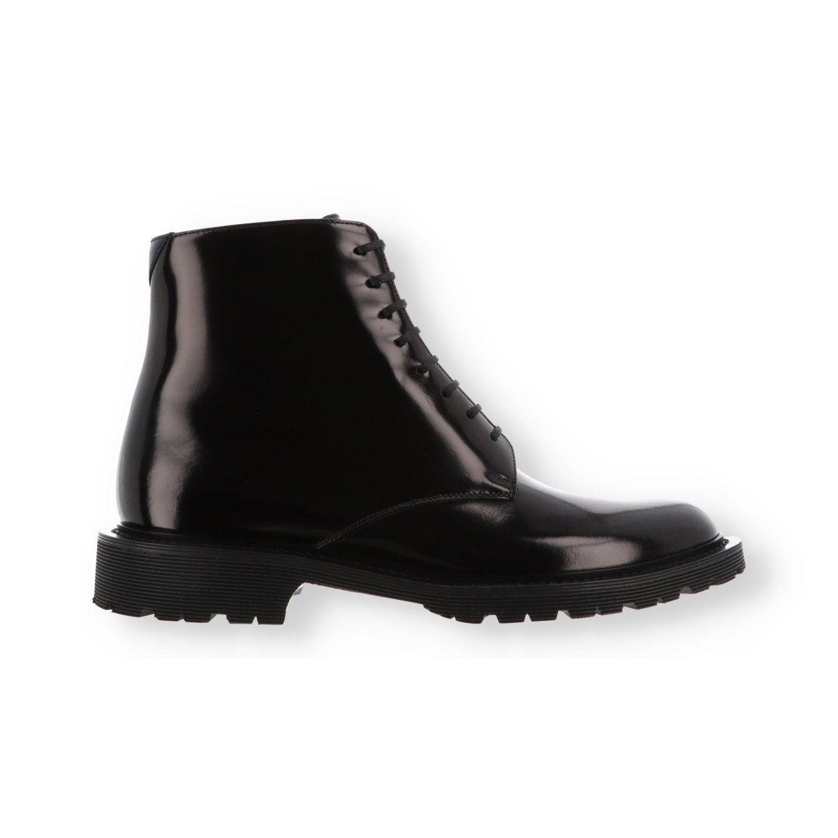 Stiefeletten aus glänzendem Leder Saint Laurent