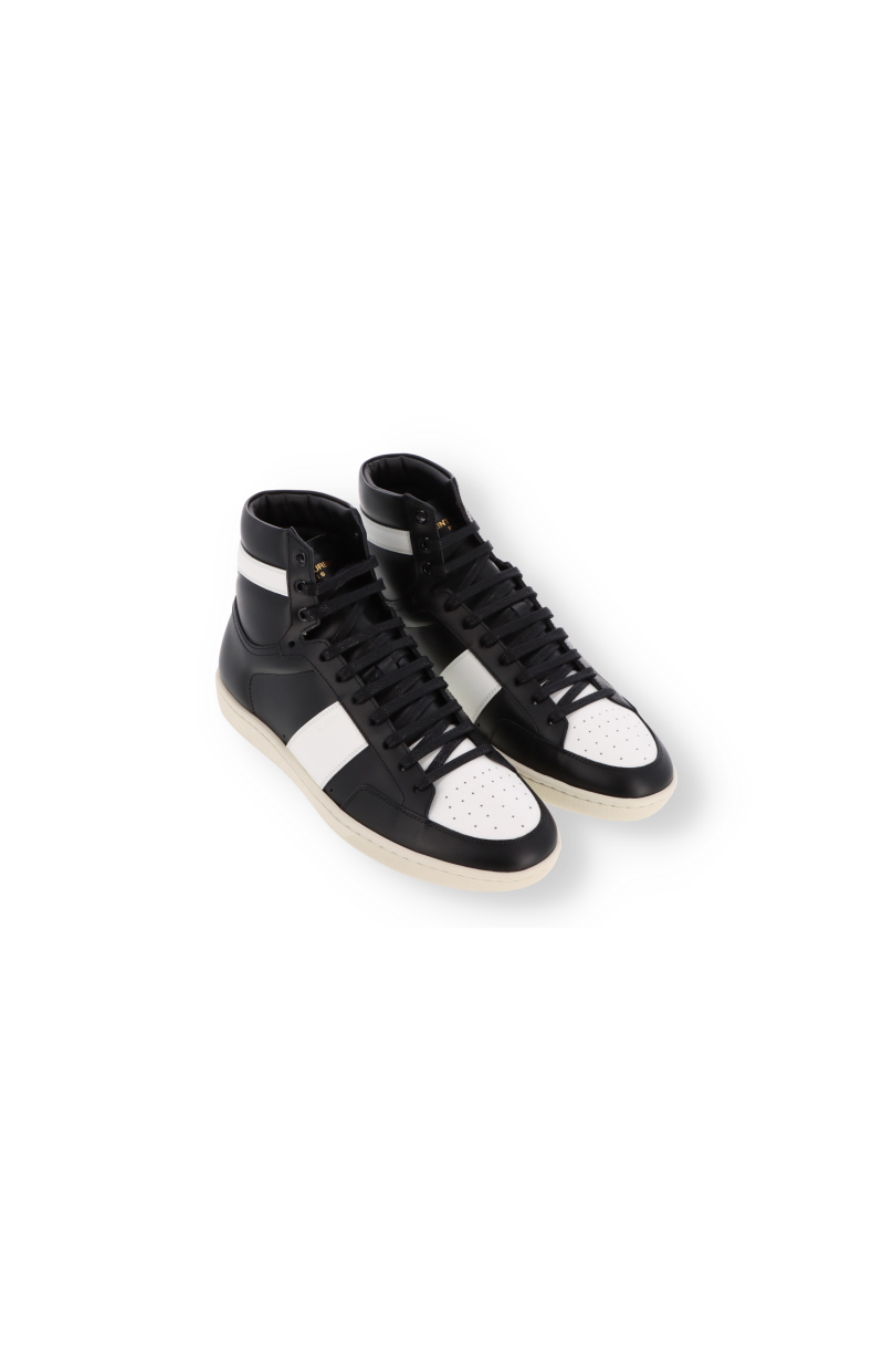 Saint Laurent Men's Leather High-Top Sneakers, Black | Mens high top shoes, Saint  laurent shoes mens, Leather high tops