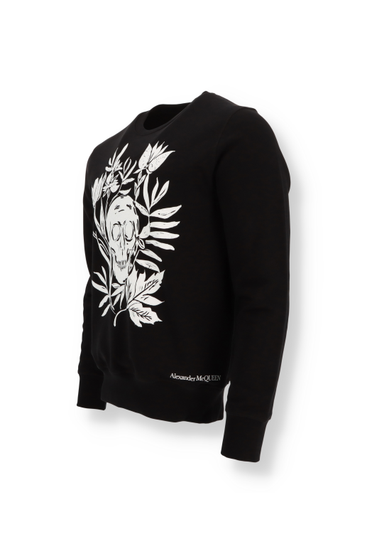 Alexander McQueen Graffiti Skull Sweater Black Red Men's L