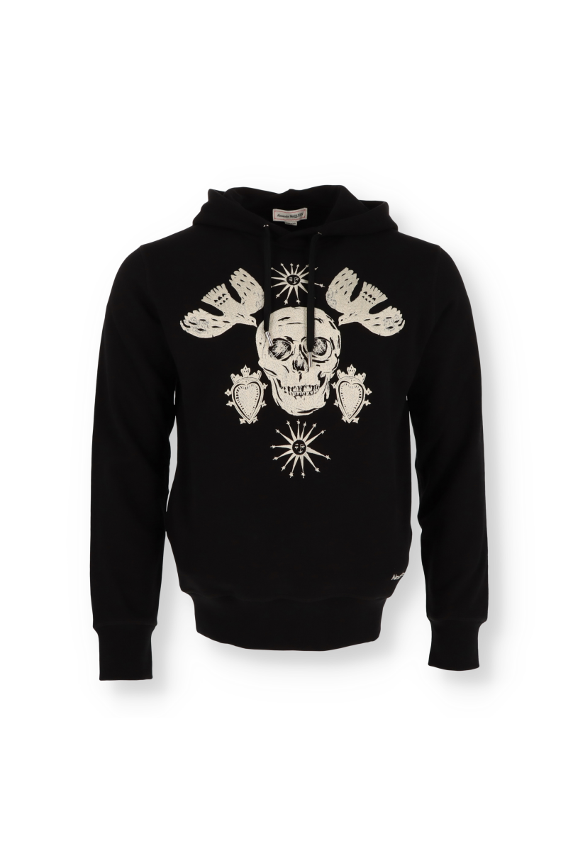 Alexander McQueen Embroided Papercut Skull Sweatshirt