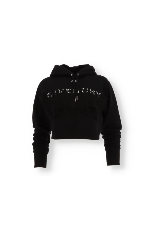 Givenchy Cropped Lace Hoodie