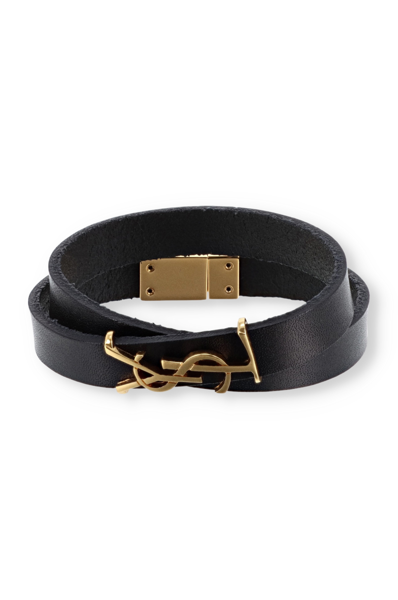 SAINT LAURENT Opyum Leather and Silver-Tone Bracelet for Men | Leather, Mens  bracelet silver, Saint laurent
