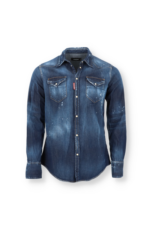 Luxury brands Dsquared2 Western Denim Shirt Drake Store